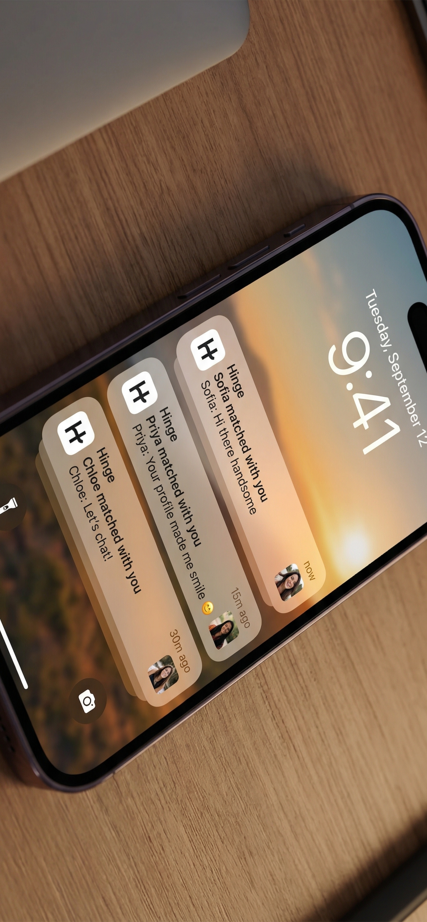 Hinge notifications on iPhone